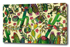 Yellow Cactus Pattern