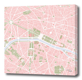 Paris city map vintage