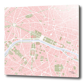 Paris city map vintage