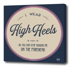High heels retro graphic logo
