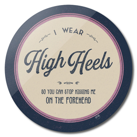 High heels retro graphic logo