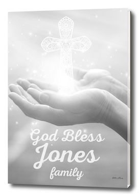 God Bless Jones Family Cross