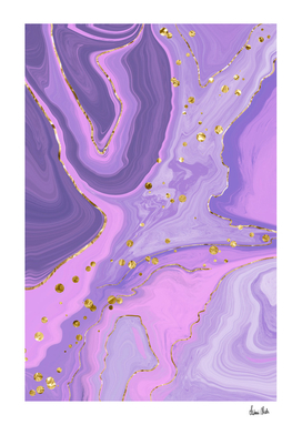 Liquid Marble No. 2 |  pink-purple-gold