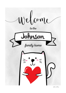 Welcome to the Johnson Family Home Cat