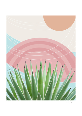 Agave in the Desert Oasis #2 #tropical #wall #art