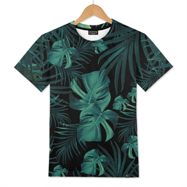 Tropical Jungle Night Leaves Pattern #1 (2020 Edition)
