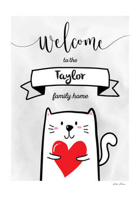 Welcome to the Taylor Family Home Cat