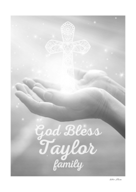 God Bless Taylor Family Cross