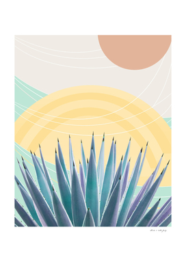 Agave in the Desert Oasis #3 #tropical #wall #art