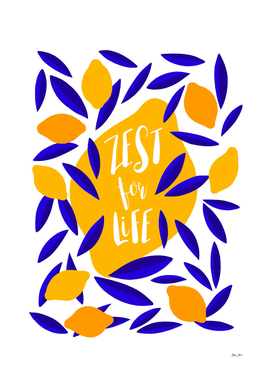 'Zest for Life' lemon pattern #positivity