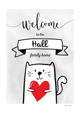 Welcome to the Hall Family Home Cat