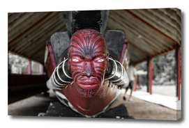 Maori warrior carving
