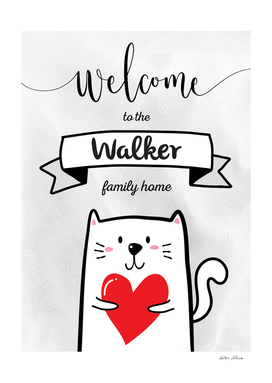 Welcome to the Walker Family Home Cat