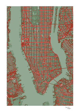 New York city map pop