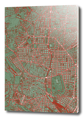 Madrid city map pop