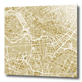 Berlin city map gold