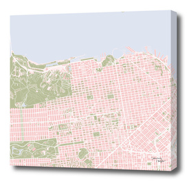 San Francisco city map vintage
