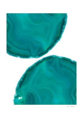 Turquoise Teal Green Agate #1 #gem #decor #art
