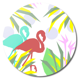 Flamingo jungle green