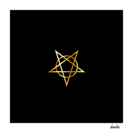 Hail Satan- Antichrist quote with occult symbol