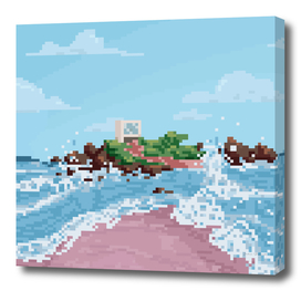 Pixel art little island