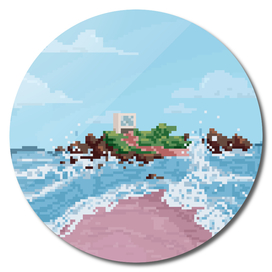 Pixel art little island
