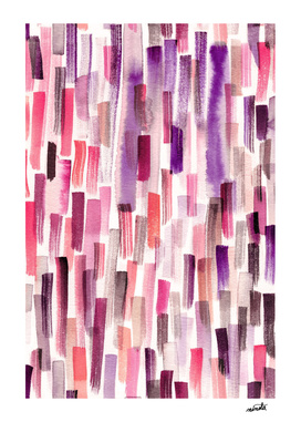 Pink watercolor brushstrokes