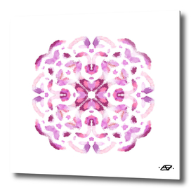 Pink Painterly Mandala - Free Spirit - Boho