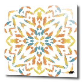 Painterly Ethnic Mandala Art - Portuguese Tile Style