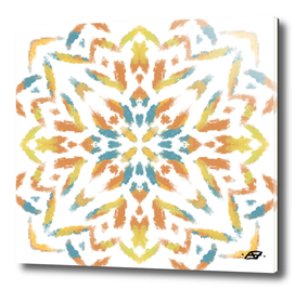 Painterly Ethnic Mandala Art - Portuguese Tile Style