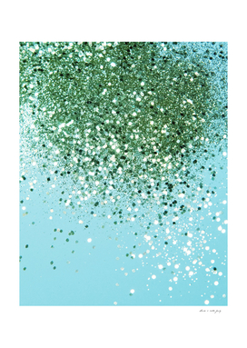 Green Blue Summer Glitter #1 (Faux Glitter - Photography)