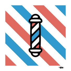 Barber pole : Minimalistic icon series