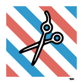 Hair Cutting shears : Minimalistic icon series