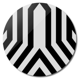 Geometric Stripes in black and white pattern