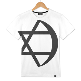 Combination of Star of David with Crescent religious