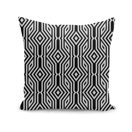 Geometric Charlie in black and white pattern