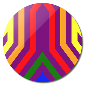 Geometric LGBT Rainbow Pattern