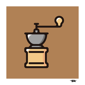 Coffee grinder : Minimalistic icon series