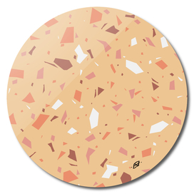 Peach Terrazzo Abstract Granite Marble Pattern