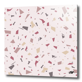 Soft Pink Terrazzo Abstract Granite Marble Pattern