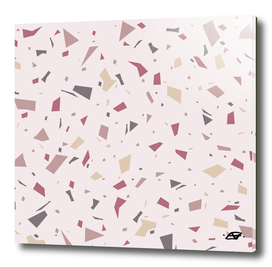 Soft Pink Terrazzo Abstract Granite Marble Pattern