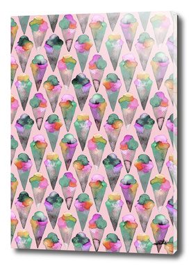 Pink icecream cones pattern
