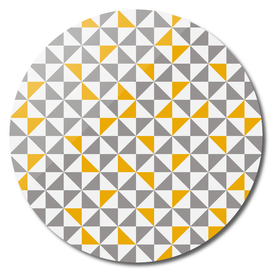 MID CENTURY MODERN Geometric Pattern Yellow Brown and cream