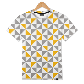 MID CENTURY MODERN Geometric Pattern Yellow Brown and cream