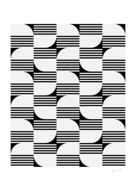 Geometric Dynamic and fun Pattern black and white
