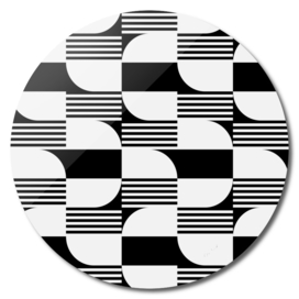 Geometric Dynamic and fun Pattern black and white 02