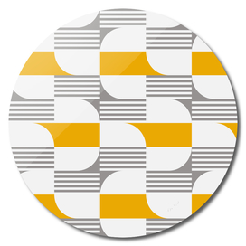 Geometric Dynamic and fun Pattern Yellow and earth color