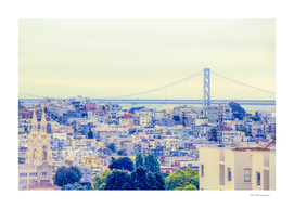 bridge and city view at San Francisco, USA