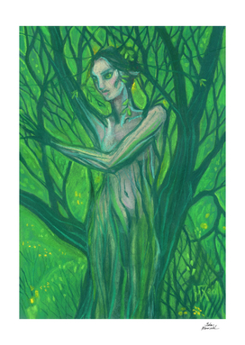 Awakening Dryad, Forest Fantasy Art