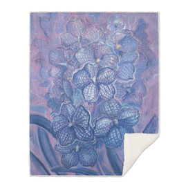 Blue Orchid, Checkered Vanda, Garden Flowers, Floral Art